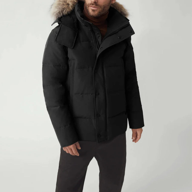 Man wearing Canada Goose Wyndham Parka Goose Men's Winter Jacket at Volonka.