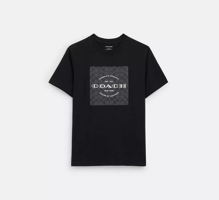 Coach Unisex Signature Square T-Shirt aus Bio-Baumwolle