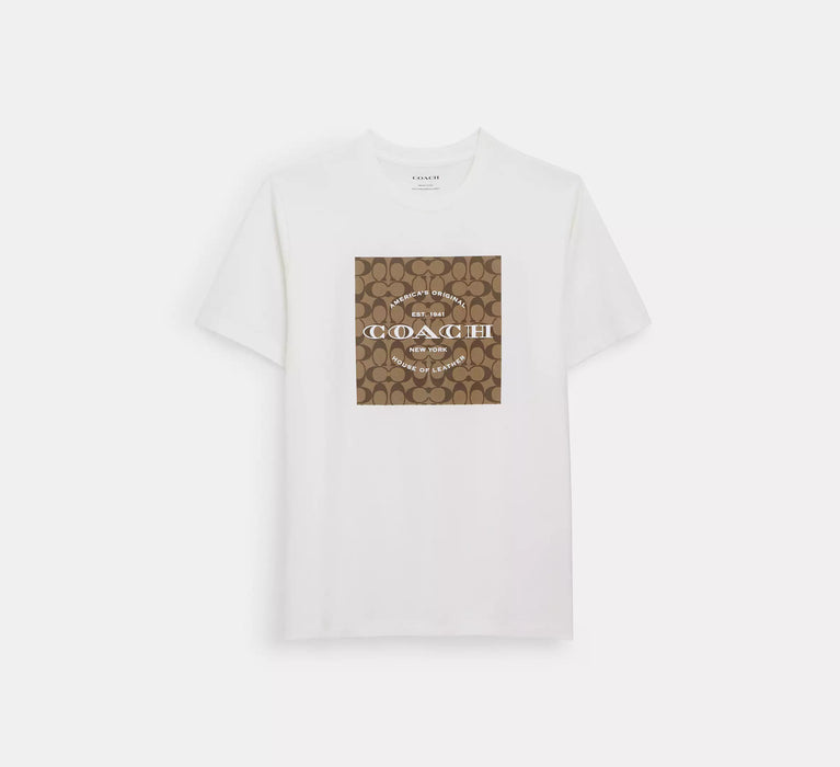 Coach Unisex Signature Square T-Shirt aus Bio-Baumwolle