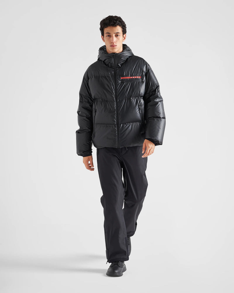Prada Herren-Daunenjacke mit Kapuze