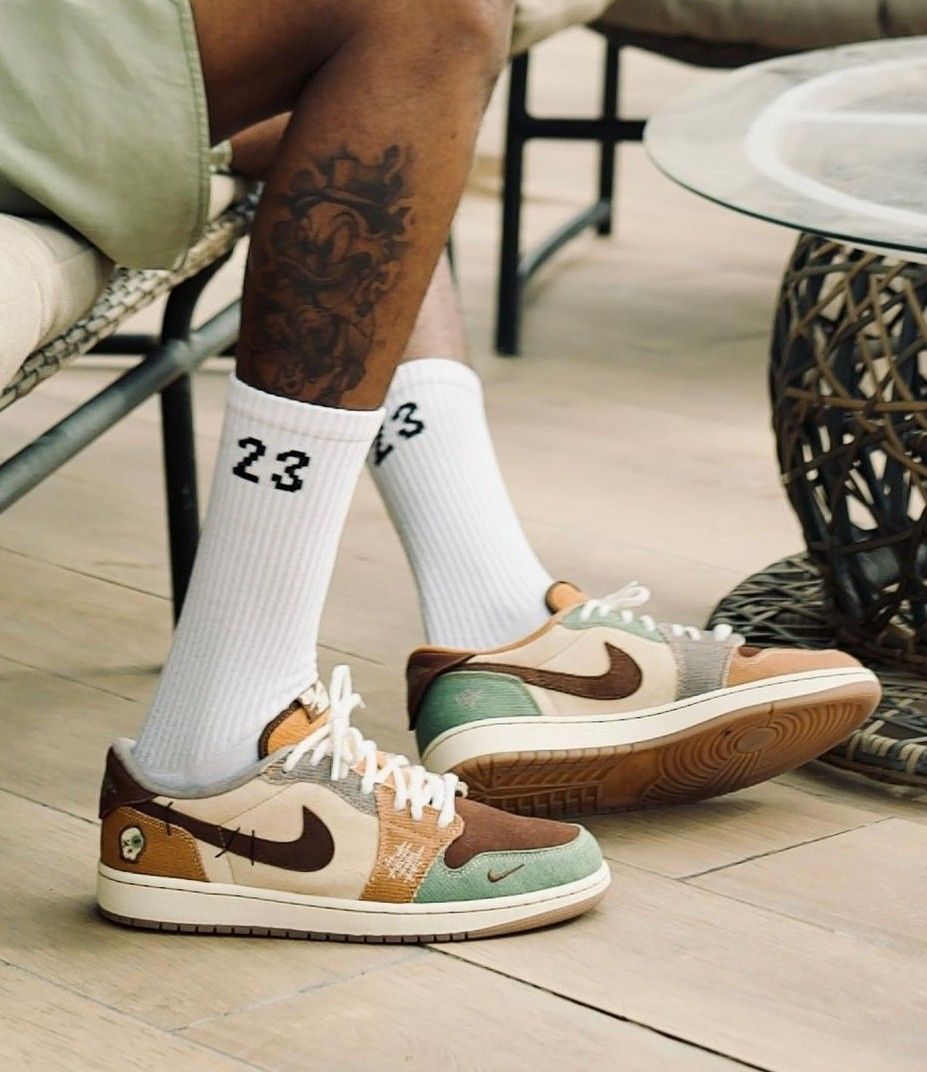 Nike Air Jordan 1 Low OG Zion Voodoo side view showcasing the unique color combination and design elements at Volonka