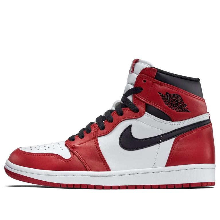 Nike Air Jordan 1 High Chicago side view showcasing iconic red, white, and black colorway at Volonka.