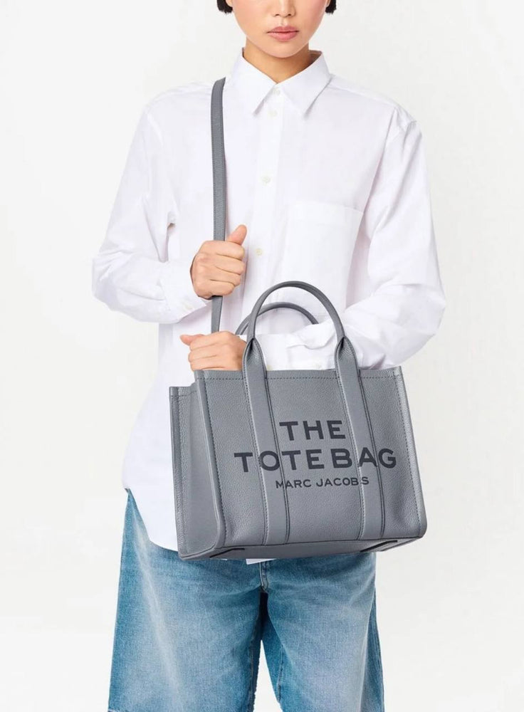 Marc Jacobs Shopper Tote Bag Leather Gray