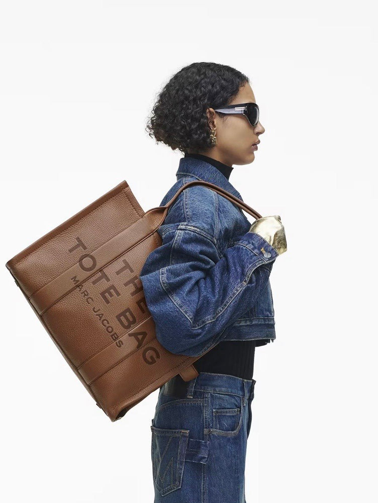 Marc Jacobs Shopper Tote Bag Leather Brown
