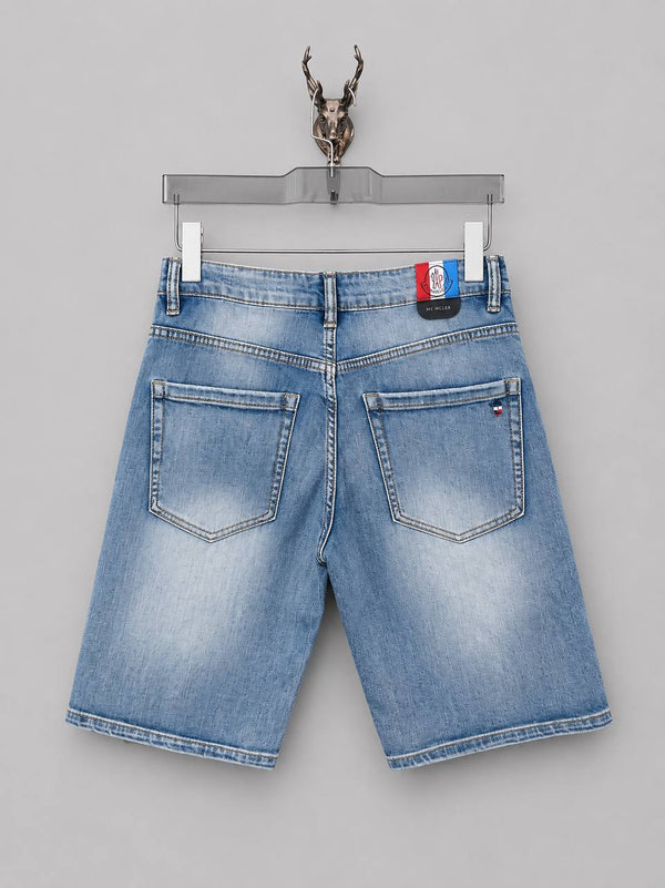 Moncler Blue Denim Shorts