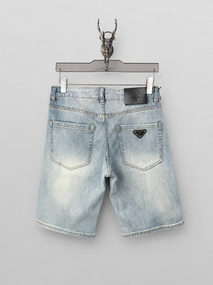 Prada Light Blue Denim Shorts