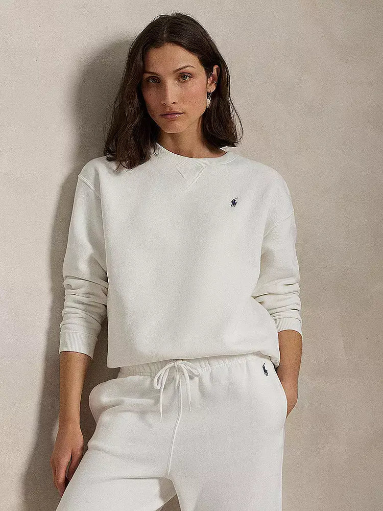 Women's Polo Ralph Lauren white crew neck sweatshirt