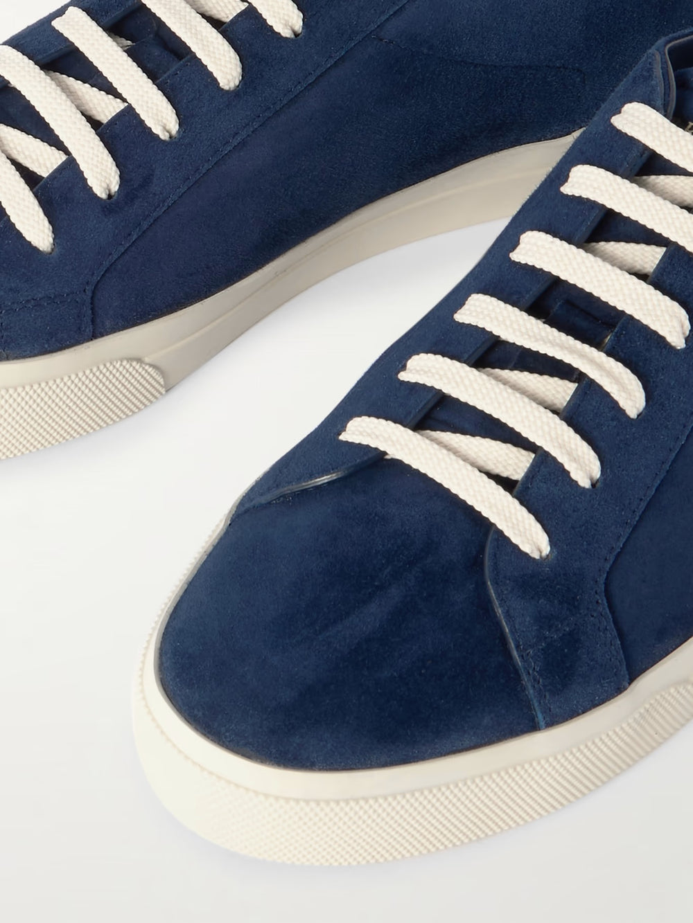 Brunello Cucinelli Navy Vulky Suede Luxury Designer Sneakers at Volonka